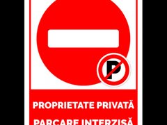 Indicator pentru proprietate privata parcare interzisa